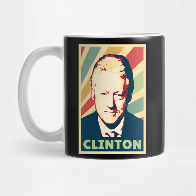 Bill Clinton Vintage Colors by Nerd_art